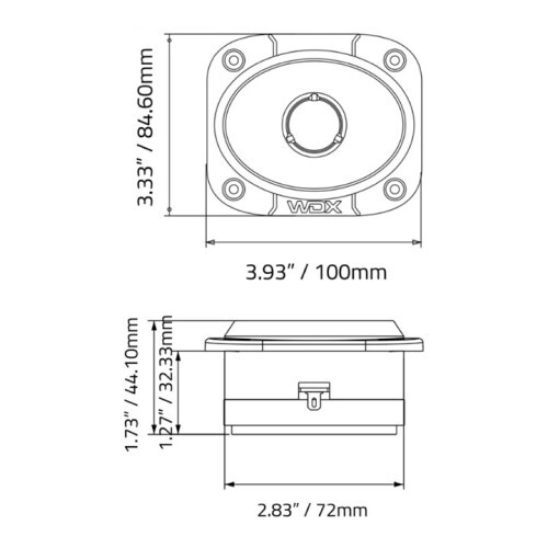 TWEETER 1.5" ELLIPTICAL DIE_CAST TWEETER