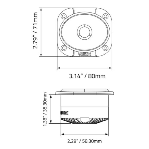 TWEETER 1" TITANIUM ELLIPTICAL MINI TWEETER