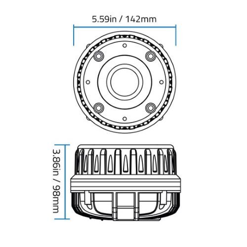 DRIVER 4" WDXPRO COMPRESSION DRIVER WITH TITANIUM DIAPHRAM