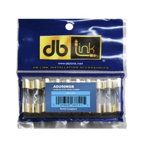 FUSE NICKEL PLATED 50 AMP AGU FUSE GOLD FILAMENT (BULK)  (K10)