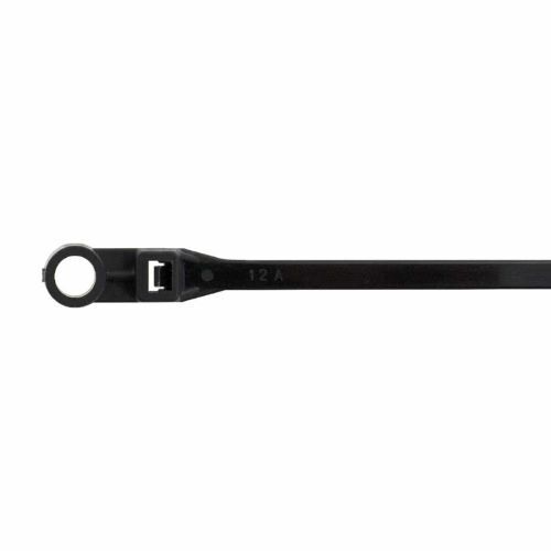 CABLE TIES 8" X 0.18" BLACK NYLON MOUNTING CABLE TIE (100/BAG)  (I14)