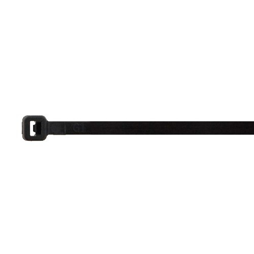 CABLE TIES 8" X 0.14" BLACK NYLON SELF LOCKING CABLE TIE (100/BAG)  (I14)