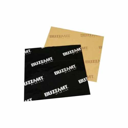 BUZZMAT : SOUND DAMPENING MATERIAL SPEAKER KITS 2 SHEETS 10" X 10" - BLK BUTYL  (E13)