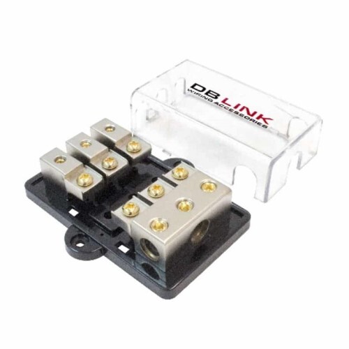 POWER SERIES: FUSE & GROUND BLOCKS 4 GA N (3)-8 GA OUT MINI ANL FUSE BLOCK
