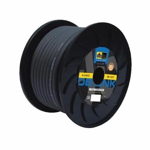 MAXCORE PREMIUM COPPER POWER WIRE (NEW) 50FT PREMIUM 100% COPPER GRAY 0 GA SOFT TOUCH POWER CABLE