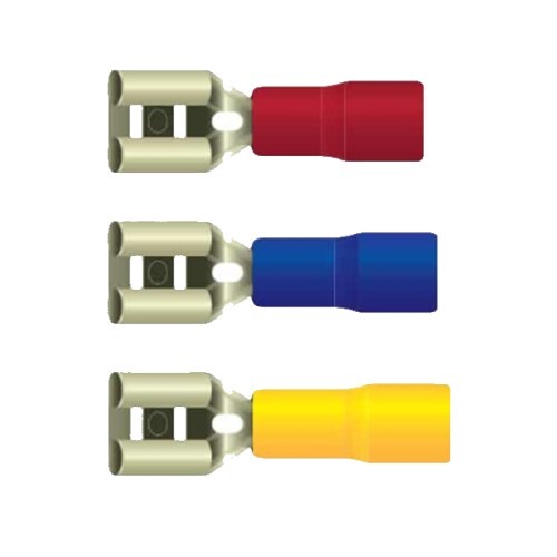 BUTT CONNECTORS 22-16 GA RED PRE INSULATED FEMALE CONNECTOR PVC  (B12)
