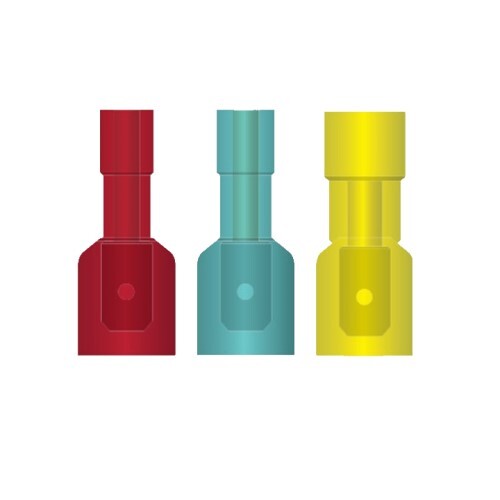 BUTT CONNECTORS 22-16 GA RED PRE INSULATED MALE CONNECTOR NYLON  (B12)