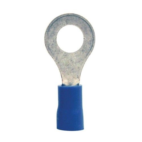RING TERMINALS 1/4" BLUE PRE INSULATED ROUND SHAPE TERMINAL  (B12)