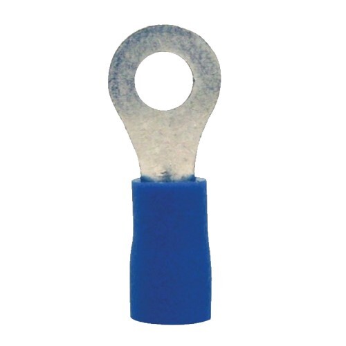RING TERMINALS 16-14 GA BLUE PRE INSULATED ROUND SHAPE TERMINAL  (B12)