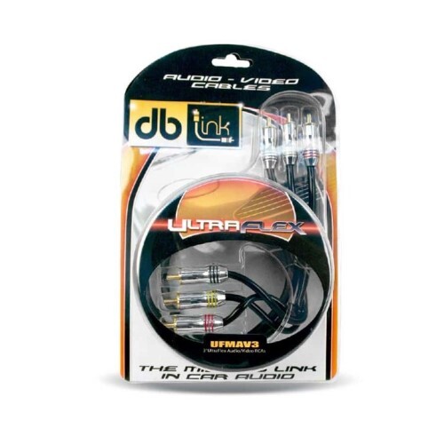 ULTRAFLEX METAL TIP AUDIO VIDEO RCA 12' TRIPLE SHIELDED AUDIO / VIDEO RCA  (A06)