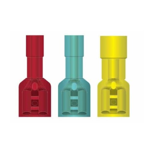 BUTT CONNECTORS 12-10 GA YELLOW PRE INSULATED FEMALE CONNECTOR NYLON  (B12)