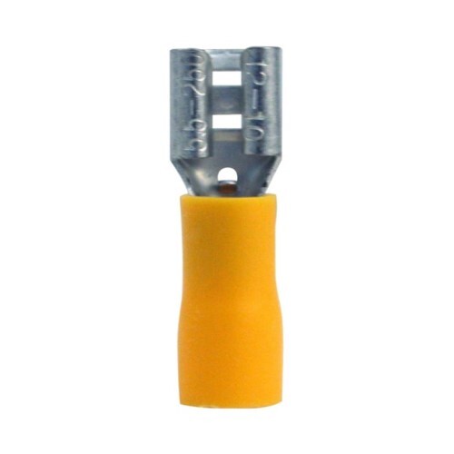 BUTT CONNECTORS 12-10 GA YELLOW PRE INSULATED FEMALE CONNECTOR PVC  (B12)