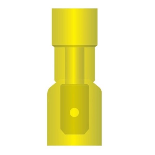 BUTT CONNECTORS 12-10 GA YELLOW PRE INSULATED MALE CONNECTOR NYLON  (B12)