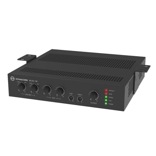 MIXER AMPLIFIER 120W 4 INPUT 70V/4 AND 8 OHM W/DUCKING