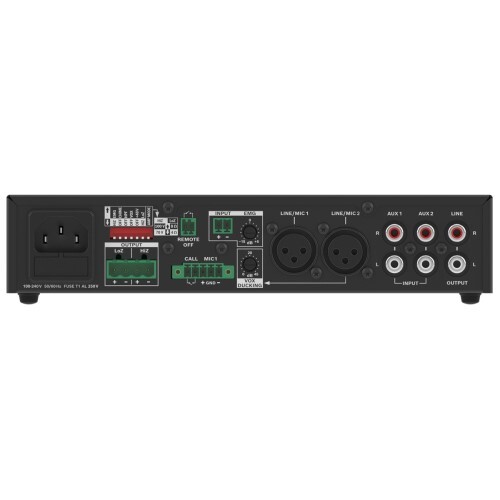 MIXER AMPLIFIER 120W 4 INPUT 70V/4 AND 8 OHM W/DUCKING
