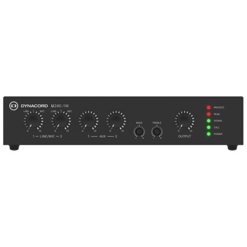 MIXER AMPLIFIER 120W 4 INPUT 70V/4 AND 8 OHM W/DUCKING