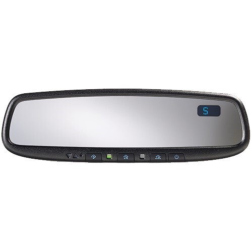 MIRROR GENTEX AUTO DIMMING REAR VIEW MIRROR WITH COMPASS AND HOMELINK 5 (BLUE BUTTONS)