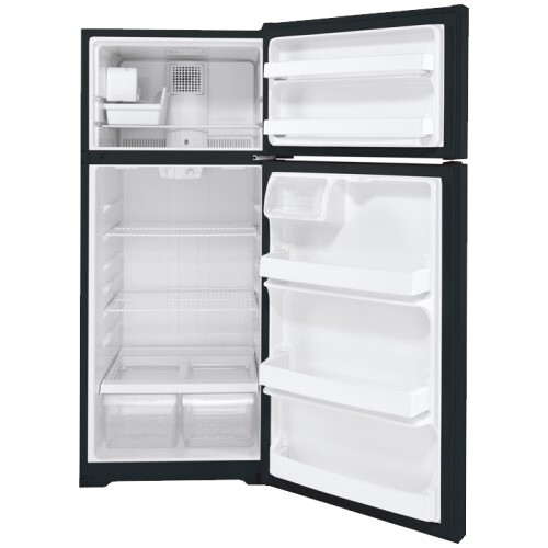 REFRIGERATOR 17.5 CF BLACK TOP MOUNT Estar LED ICEMAKER