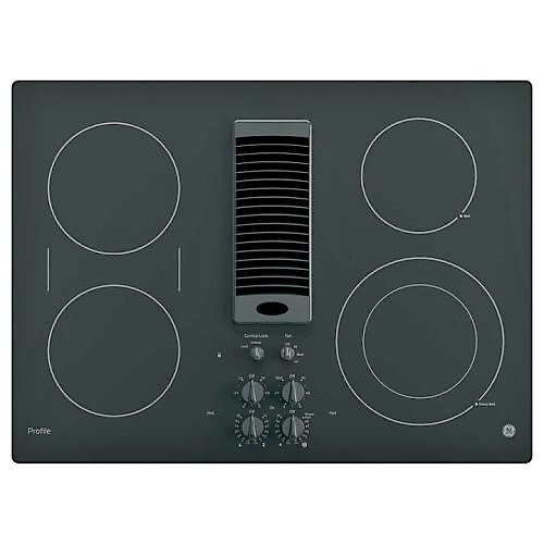 COOKTOP 30"  DOWNDRAFT 4 ELEMENT  GLASS TOP  BLACK