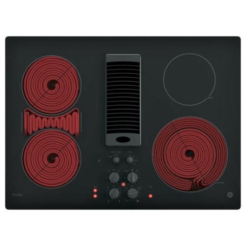 COOKTOP 30"  DOWNDRAFT 4 ELEMENT  GLASS TOP  BLACK