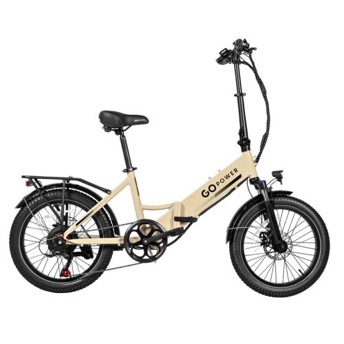 EBIKE FOLDABLE 20MPH 45M RANGE -SAND