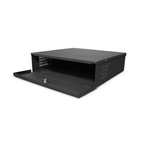 LOCK BOX FOR SMALL DVR W/ FAN AND LOCK AND KEY  18 X 18 X 5