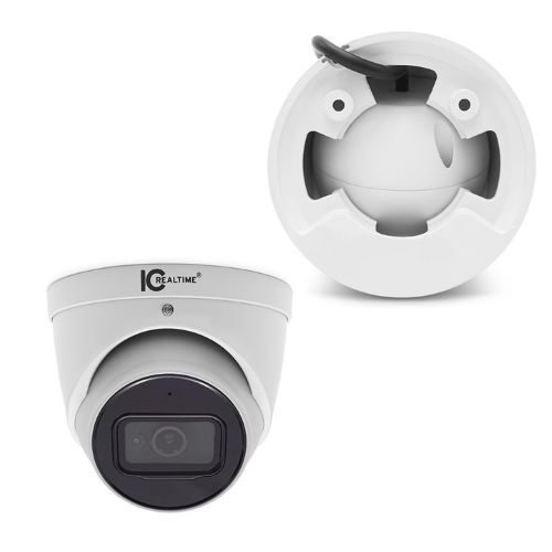 CAMERA HDAVS, 2MP MID SIZE EYEBALL DOME FIXED VARIFOCAL 2.7-12MM LENS, 12VDC (WHITE HOUSING)