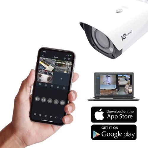 CAMERA 2MP IP EDGE LNE, MID SIZE BULLET, VARIFOCAL 2.7-12MM MOTORIZED LENS