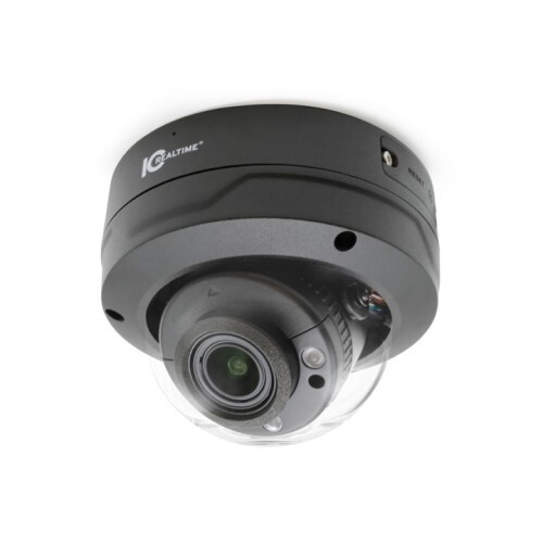 CAMERA 4MP IP VANDAL DOME INDOOR/OUTDOOR 2.7-13.5MM MOTORIZED LENS 131' FEET SMART IR POE BLACK