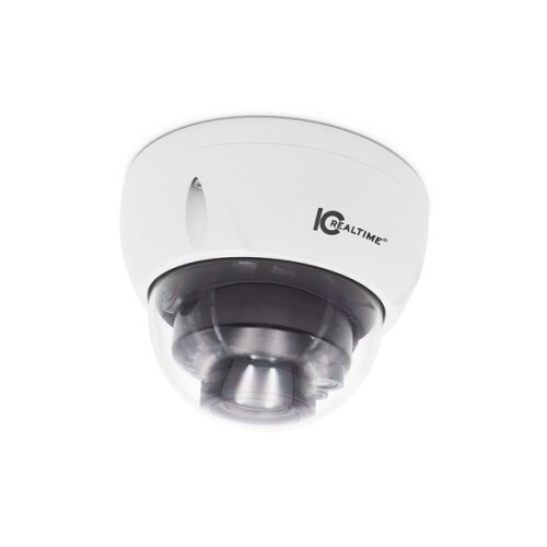 CAMERA 8MP AI IP VANDAL DOME INDOOR/OUTDOOR 2.7-12MM MOTORIZED LENS 164' SMART IR POE CAPABLE WHITE