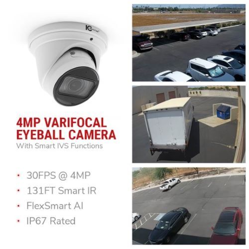 CAMERA BULLET 4MP IP INDOOR/ OUTDOOR SMALL SIZE VANDAL EYEBALL DOME POE CAPABLE