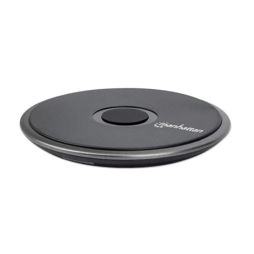 CHARGING PAD FAST WIRLESS QI CERTIFIED 10 W/7.5W AND 5 W CHARGING ROUND CHARGING BASE BLACK