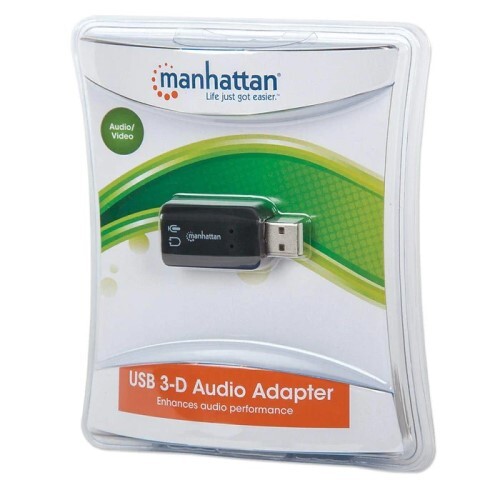 ADAPTER USB A TO 3.5MM AUDIO ADAPTER ADDS MIC-IN AND AUDIO OUT