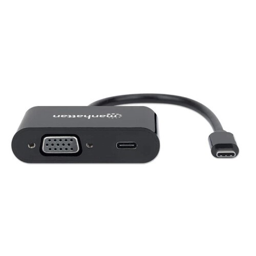 CONVERTER USB C TO VGA WITH POWER DELIVERY 60W 1080P RESOLUTION