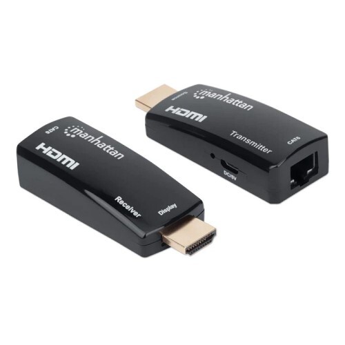 EXTENDER HDMI OVER CAT 6 1080P ULTRA SLIM DESIGN BLACK