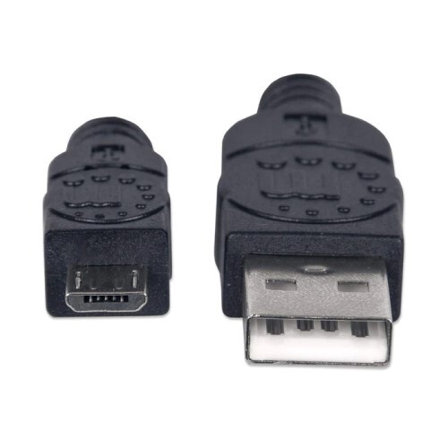 CABLE USB 2.0 TYPE-A MALE TO MICRO-B MALE 480 MBPS 6 FT BLACK