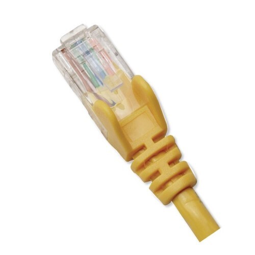 CABLE CAT5E BOOTED YELLOW 3FT