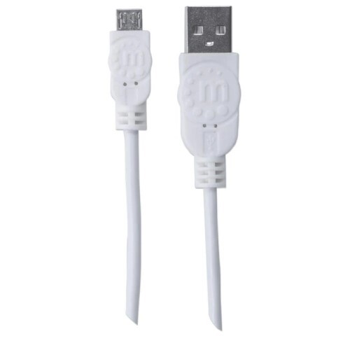 CABLE USB 2.0 TYPE-A MALE TO MICRO-B MALE 480 MBPS 3 FT WHITE