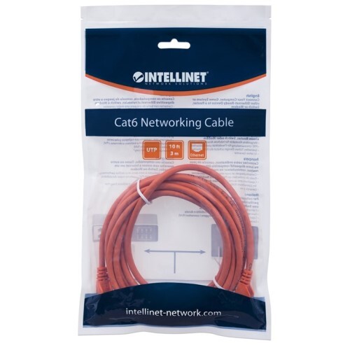 CABLE CAT6 BOOTED ORANGE 10FT