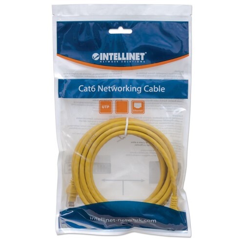 CABLE CAT6 BOOTED YELLOW 25FT