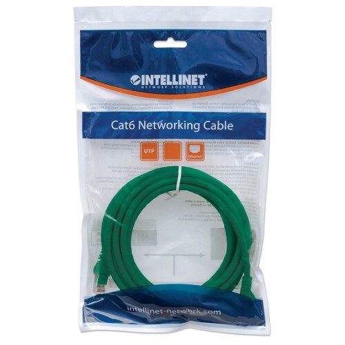 CABLE CAT6 BOOTED GREEN 1.5FT