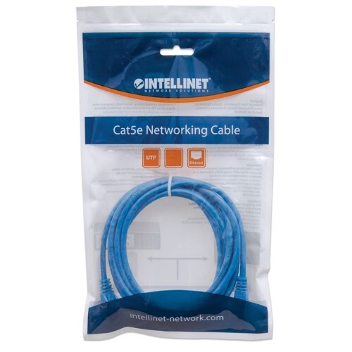 CABLE CAT6 BOOTED BLUE 1FT