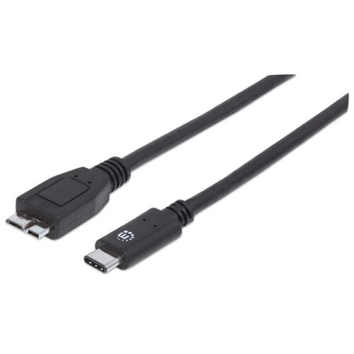 CABLE USB 3.2 GEN 2 TYPE-C MALE TO MICRO-B SUPERSPEED MALE 10 GBPS 3 FT BLACK