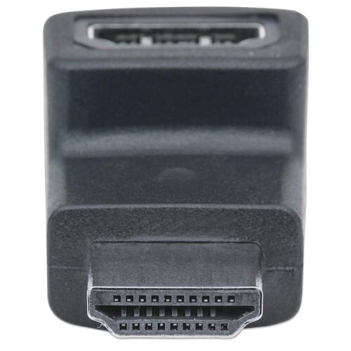 ADAPTER HDMI A FEMALE TO A MALE, DOWNWARD 90DEG ANGLE