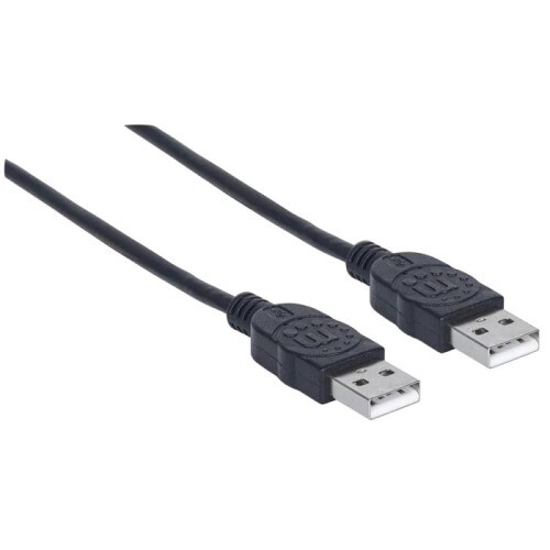 CABLE USB 2.0 TYPE-A MALE TO TYPE-A MALE 10 FT BLACK