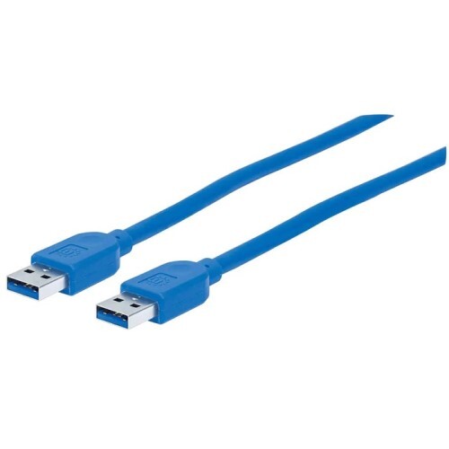 CABLE USB 3.2 GEN 1 TYPE-A MALE TO TYPE-A MALE 6 FT BLUE