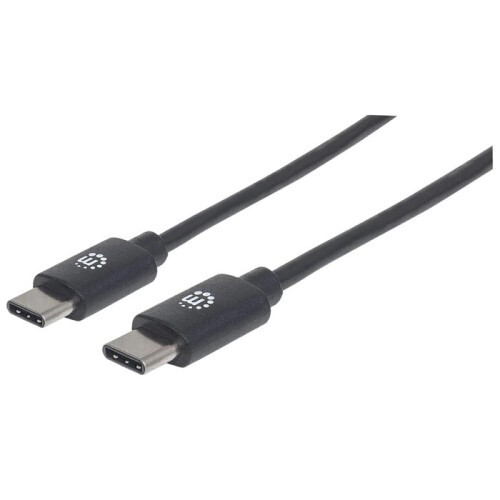 CABLE USB 2.0 TYPE-C MALE TO TYPE-C MALE 480 MBPS 10 FT BLACK