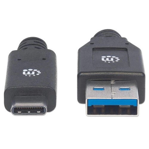 CABLE USB 3.2 GEN 1 TYPE-A MALE TO TYPE-C MALE 10 FT BLACK