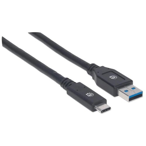CABLE USB 3.2 GEN 1 TYPE-A MALE TO TYPE-C MALE 10 FT BLACK