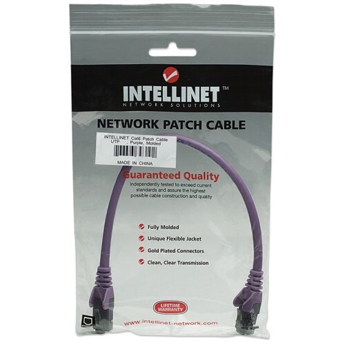 CABLE CAT6 BOOTED PURPLE 10FT